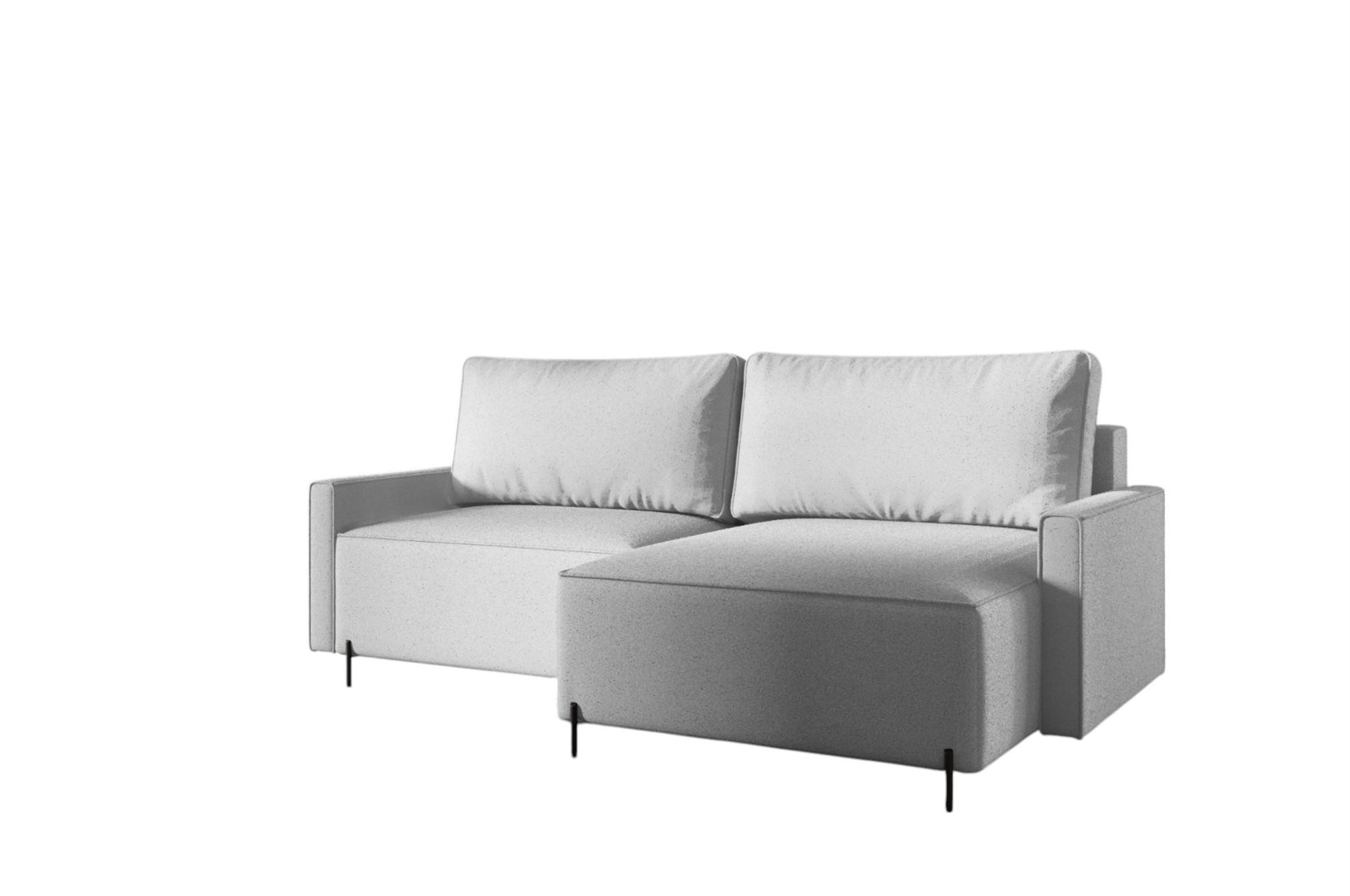 ECKSOFA Braga Mit Schlaffunktion - Hellgrau, Holzwerkstoff/Textil (229/148cm) - Fun Möbel