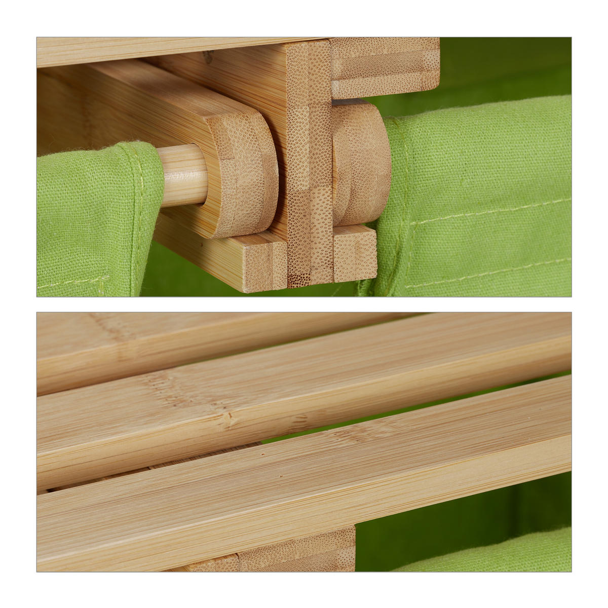 WÄSCHEKORBREGAL - Multicolor, Holz/Textil (64/73/33cm) - Relaxdays