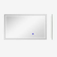 BADEZIMMERSPIEGEL DE-15137 horizontal oder vertikal montierbar Silber - Transparent, Metall (60/4/100cm) - ComfortXL