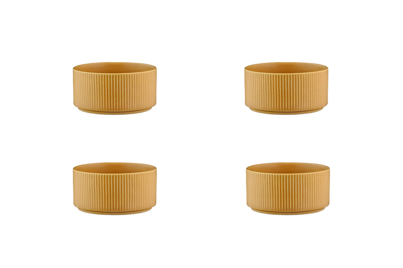 SCHALEN Scandi Ø12cm - 4er-Set - Ocre - Gelb, Keramik (12cm) - Björn