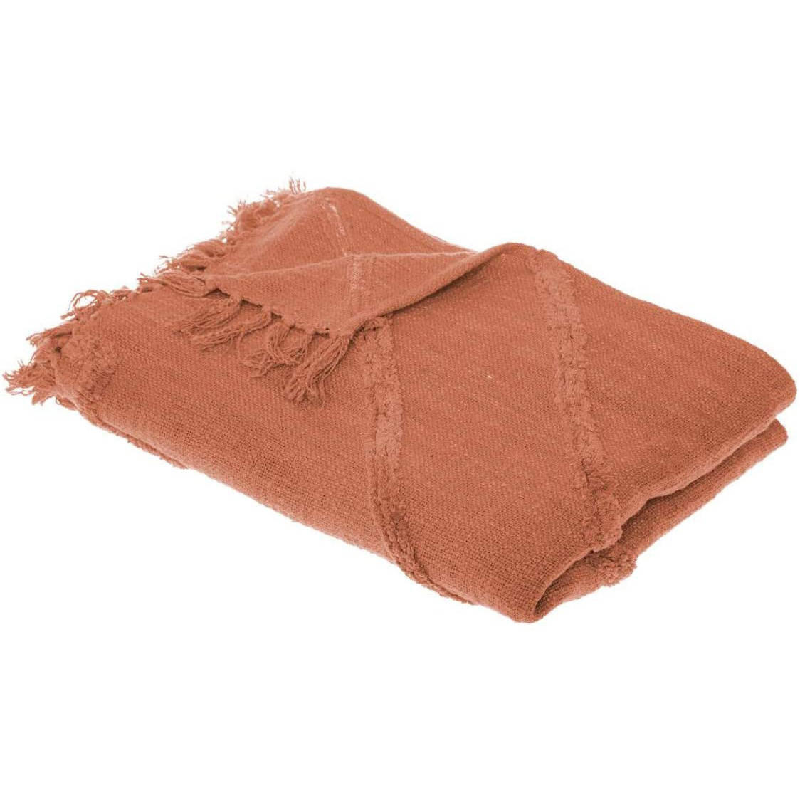 TAGESDECKE Inca 180/130 cm - Orange, Naturmaterialien (130/180cm) - Atmosphera Createur d´interieur