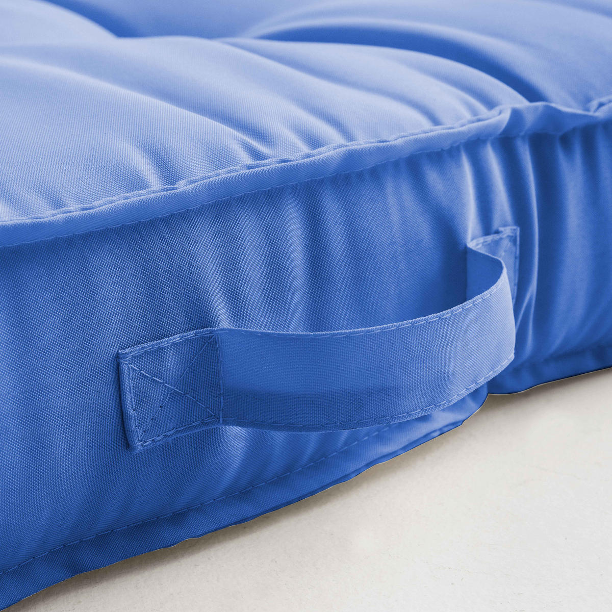 GARTEN-LOUNGESOFA aus Paletten, inkl. Sitzkissen, Blau - Blau, Holz (60/80/60cm) - Oviala