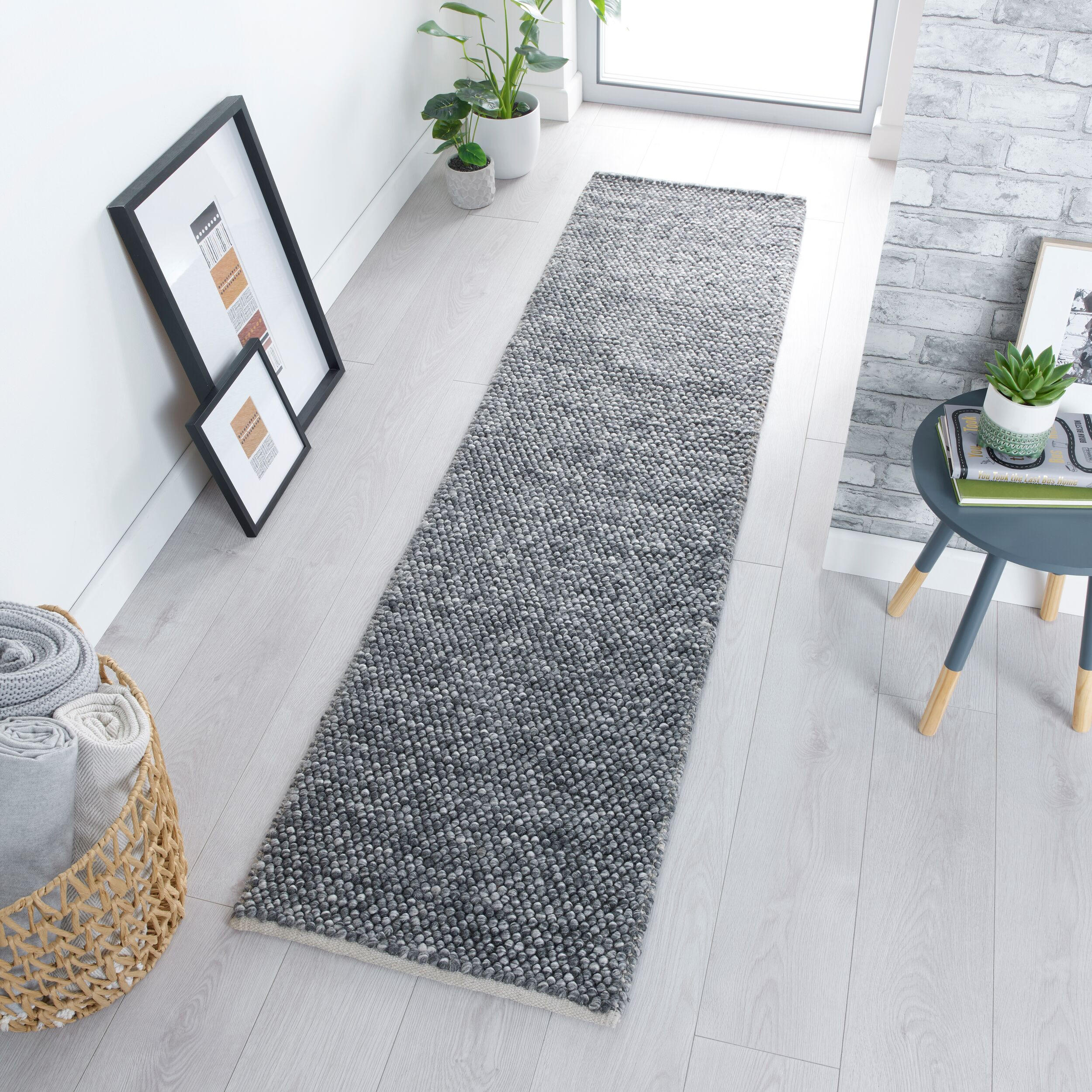 TEPPICH Uni-Design, hochdicht MEDWAY, Anthrazit 60x230 cm - Anthrazit, Textil (60/230cm) - KADIMA DESIGN