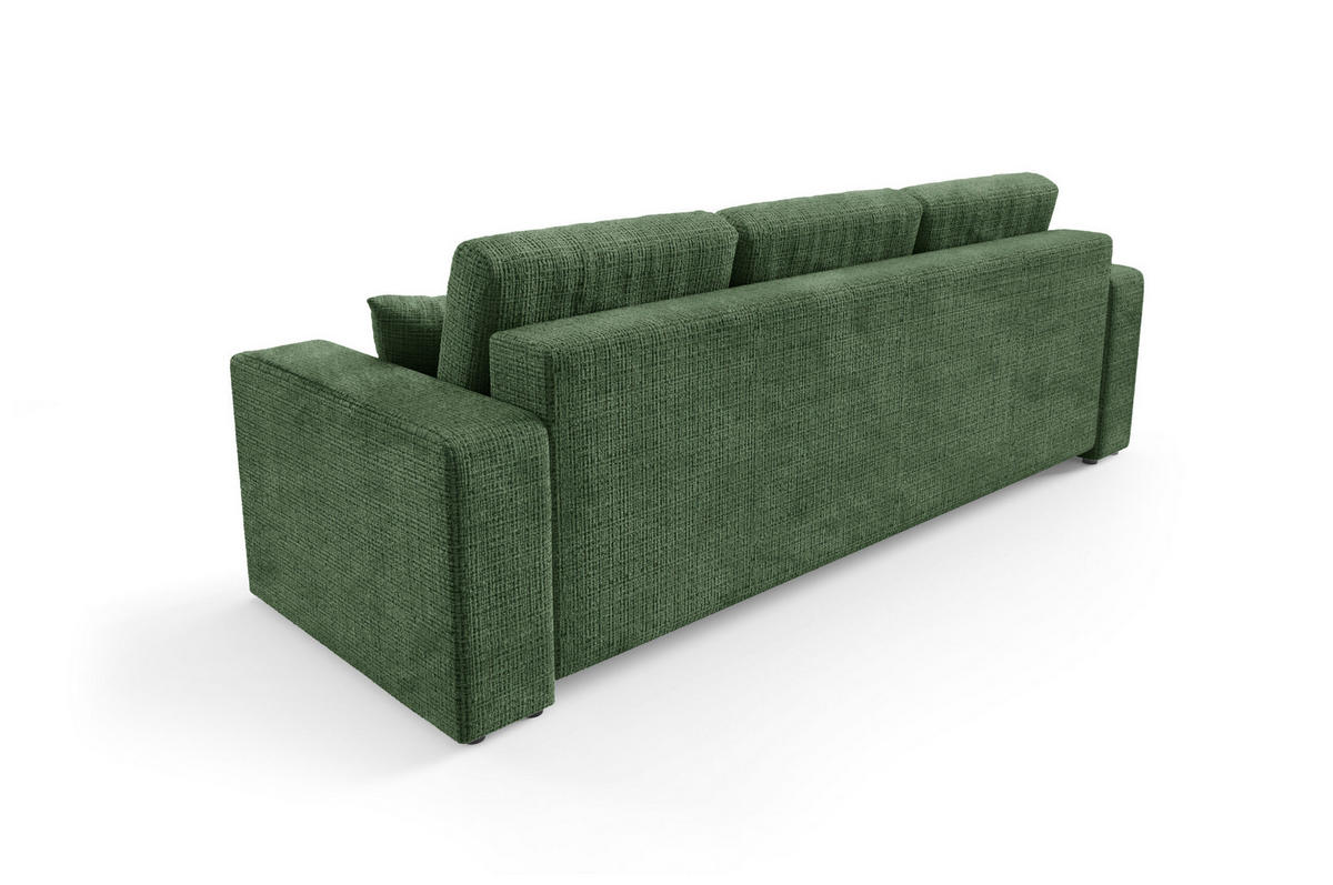 SCHLAFSOFA mit Bettkasten Grün - Grün, Textil (244/70/92cm) - Furnisell