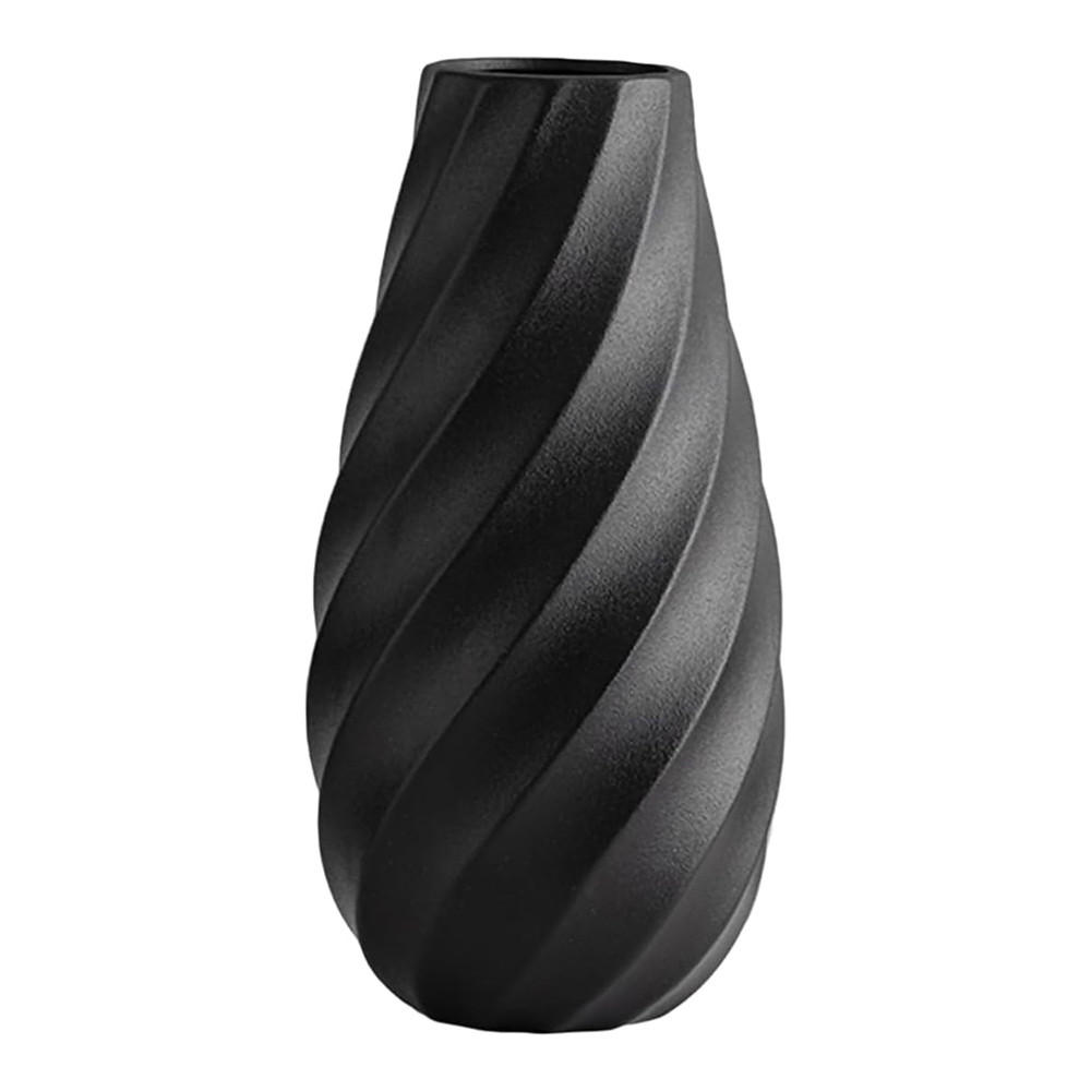 VASE 25 x 12 cm Keramik - Schwarz, Keramik (25.5cm) - LIBRATON