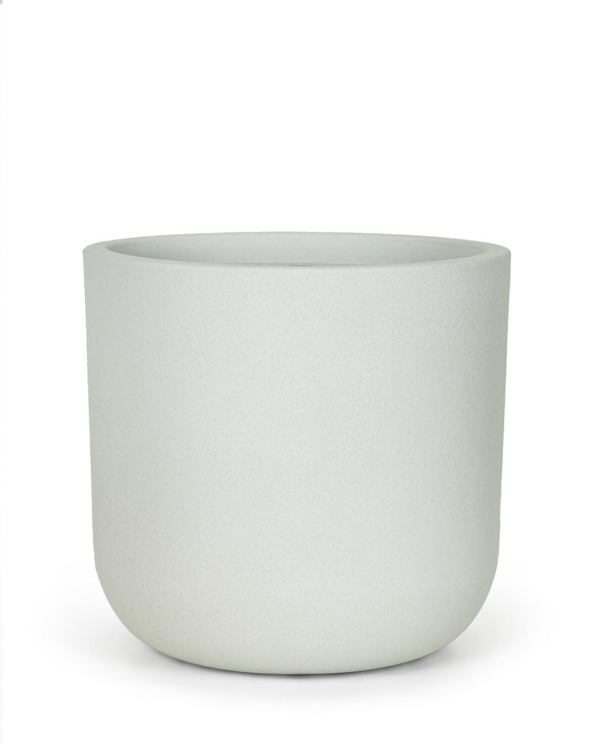 BLUMENTOPF Weiß Ecru ELEGANTE L 44x44x43 cm - Hellgrau, Kunststoff (43cm) - Mazovia