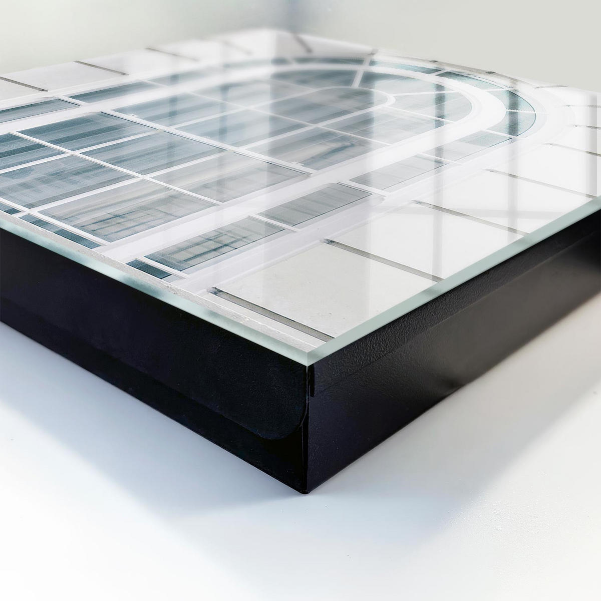 SCHLÜSSELBOX Schwarz 30x30 cm- Türöffnung nach rechts - Klassische Eleganz - Weiß, Metall (30/30/5cm) - TULUP