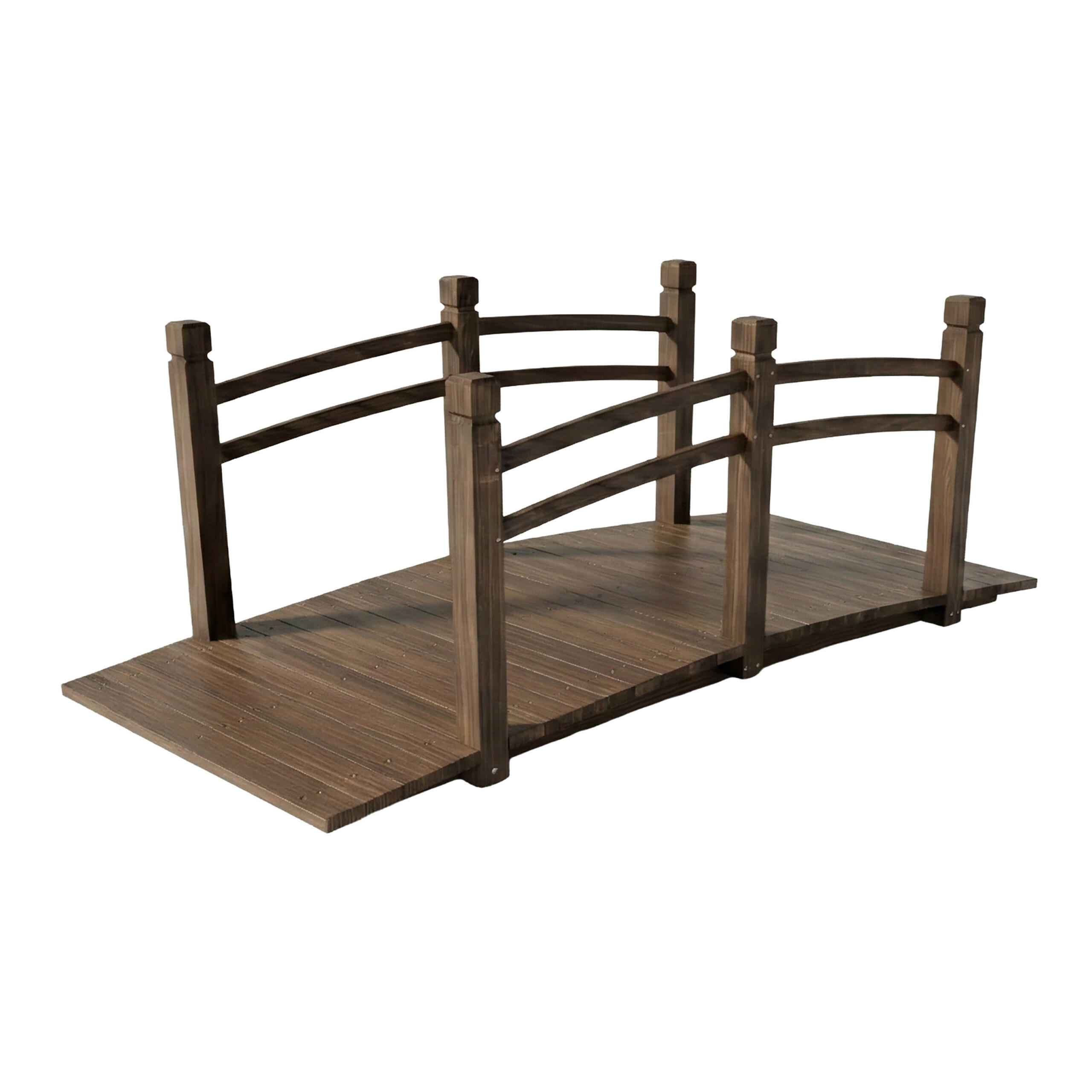 GARTEN-BRÜCKE - Braun, Holz (75/171.5/58cm) - Relaxdays