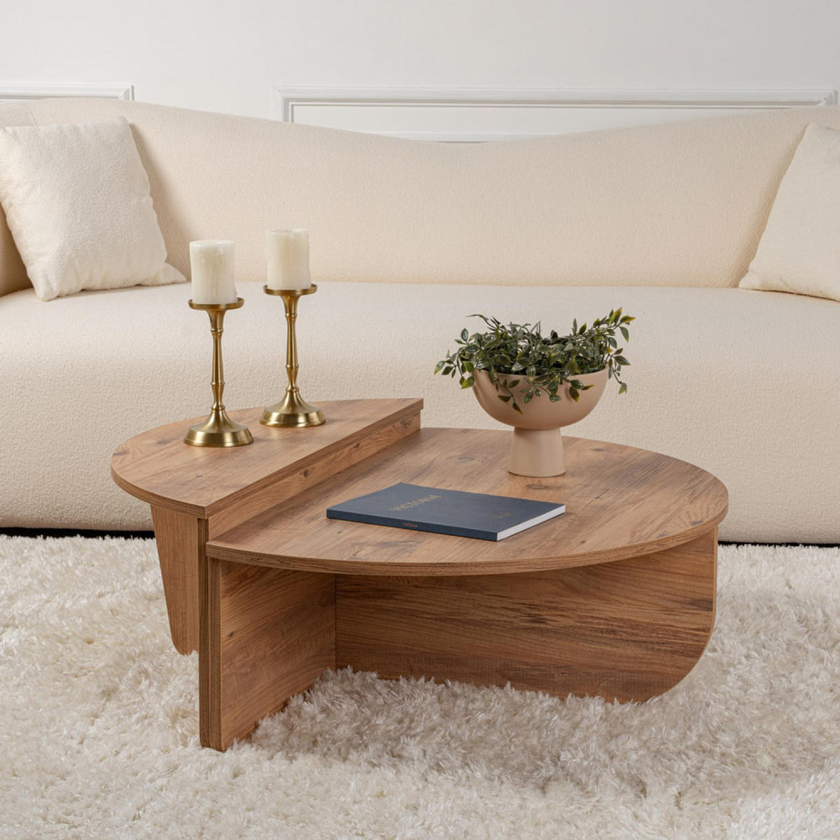COUCHTISCH Poul Braun - Braun, Holzwerkstoff (90/90/35cm) - Concept Usine