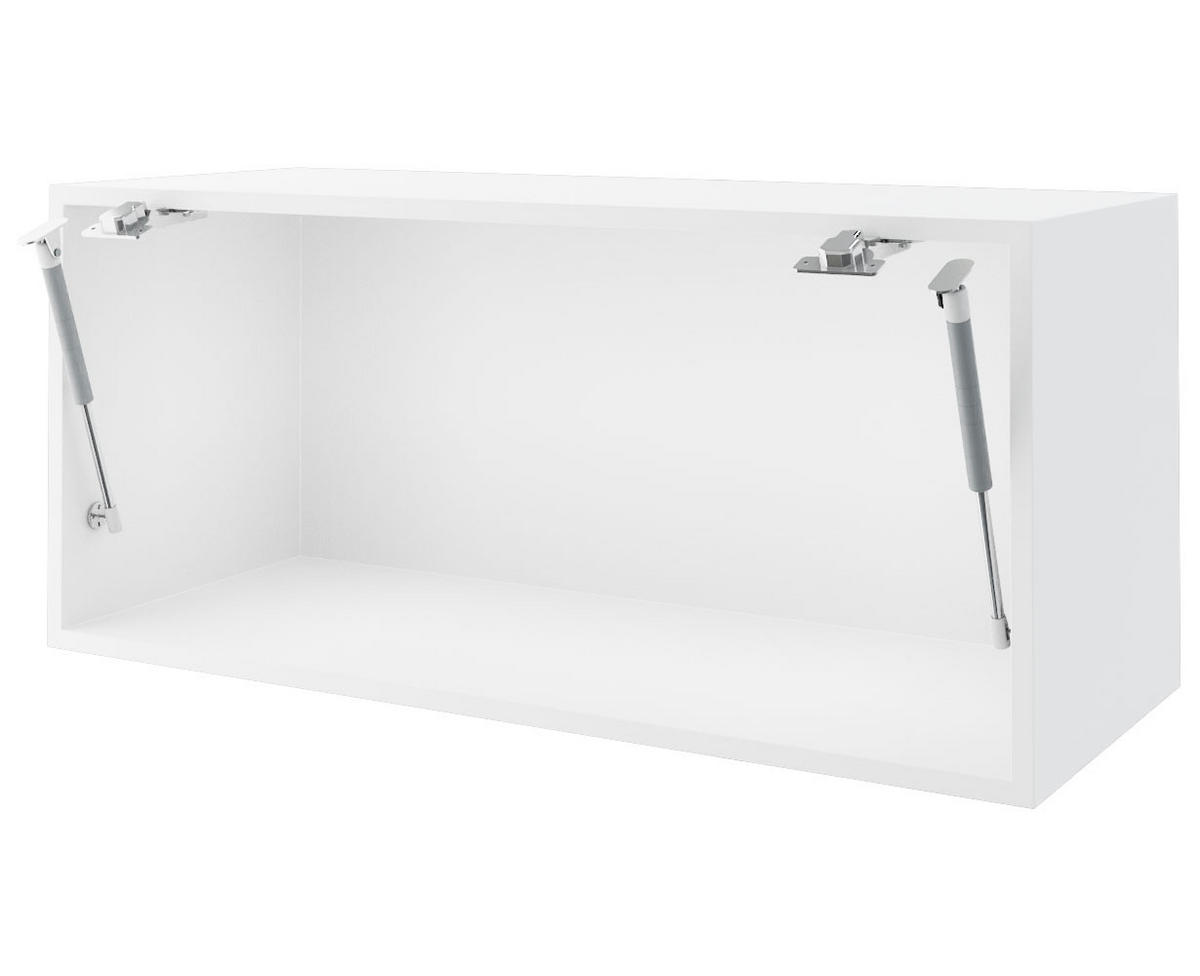 KLAPPHÄNGESCHRANK Essen W4BS/80/LAM Schwarz Hochglanz / Weiß Matt 80 / 32,5 / 36cm - Schwarz Hochglanz/Schwarz, Holz/Holzwerkstoff (80/36/32.5cm) - Feldmann-Wohnen