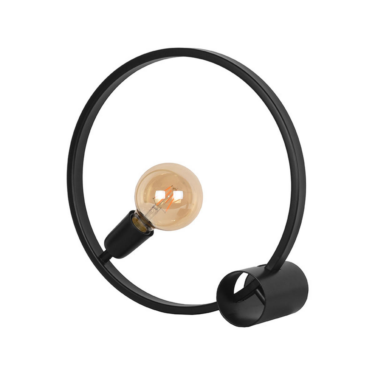 TISCHLEUCHTE Ring Schwarz 12/38/38 cm - Schwarz, Metall (12/38/38cm) - LABEL51