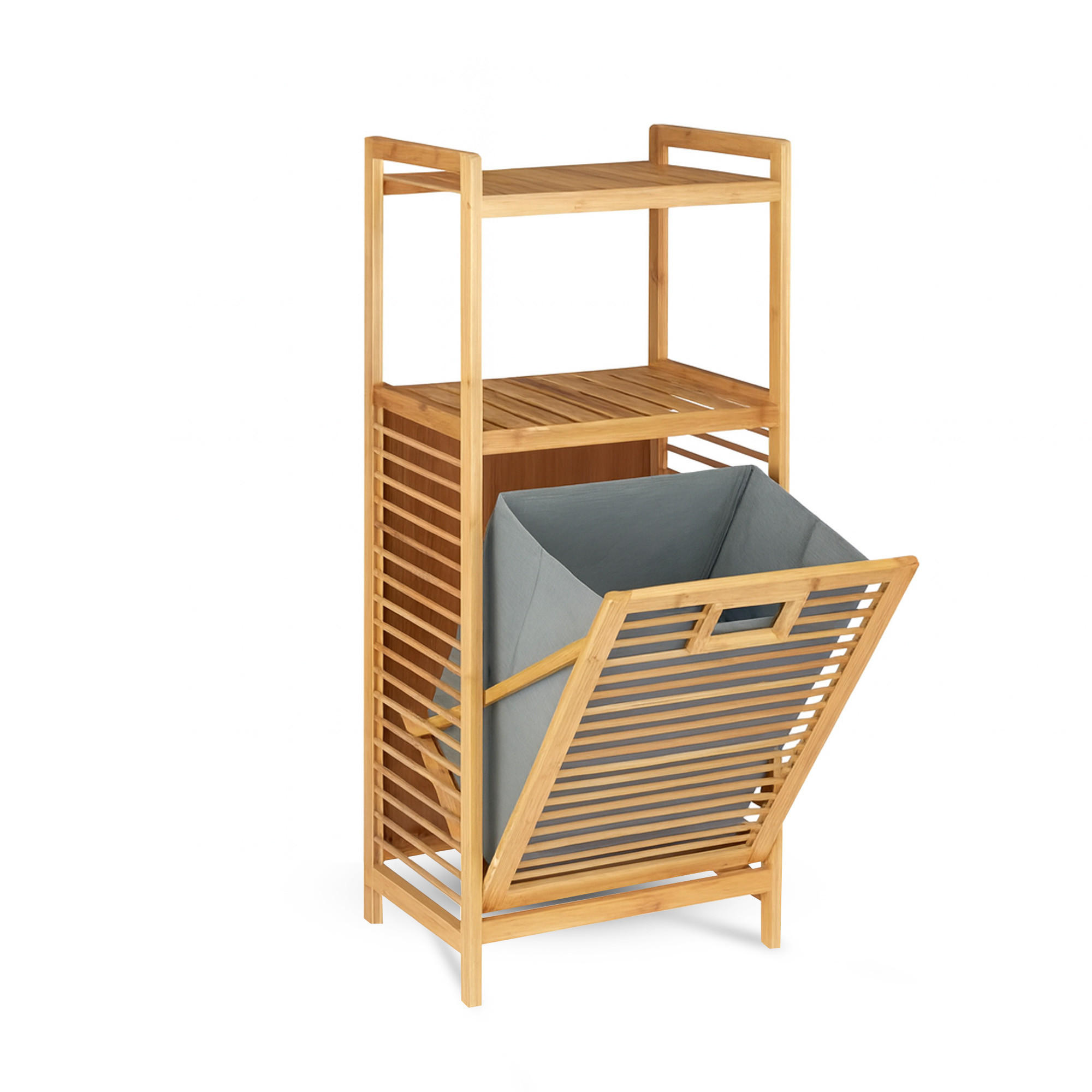 Bestlivings Wäschekorb Braun 40x95x30 cm