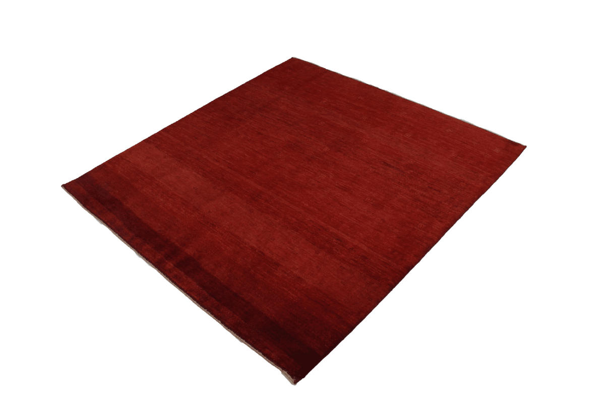 GABBEH-TEPPICH handgeknüpft Rizbaf Rot 158/147 cm Schurwolle - Rot, Textil (147/158cm) - Looma