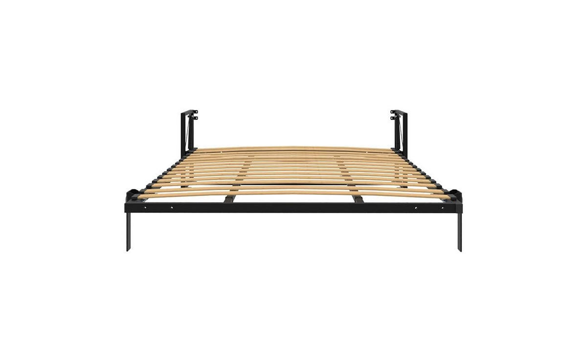 WANDBETT Morphy Classik Modulares SizeFlex- und TypeFlex-System - 140x190 Vertikal - Schwarz, Holz (140/190cm) - WallBedKing