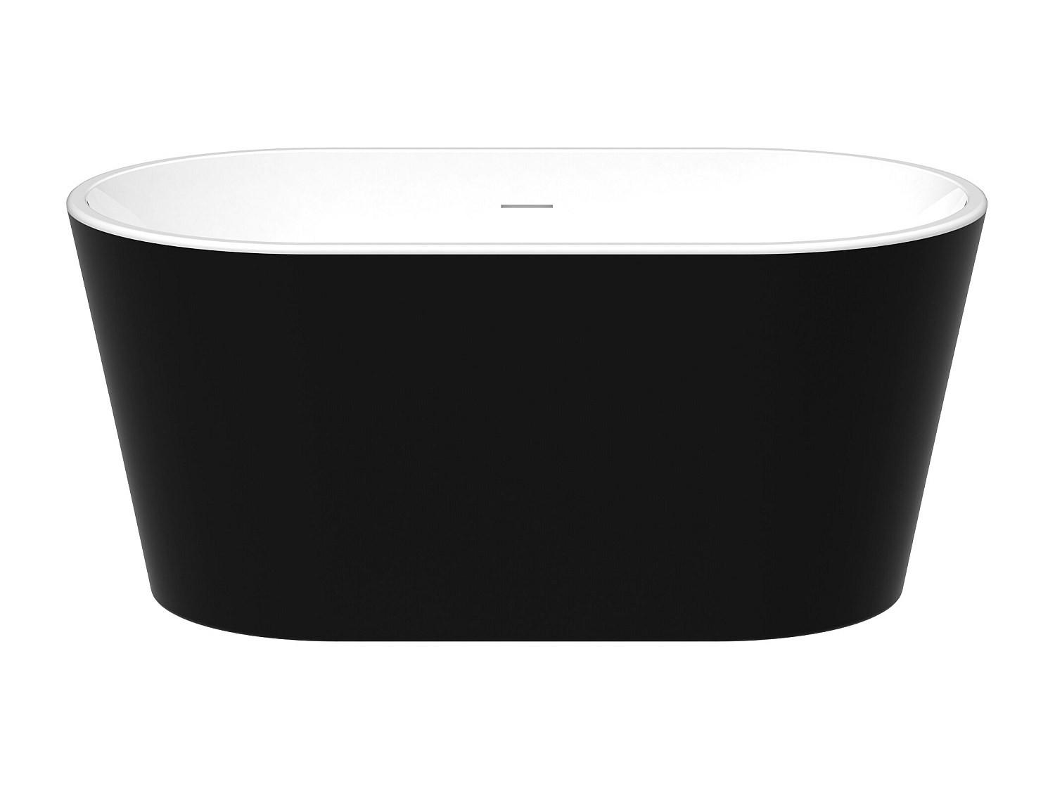 FREISTEHENDE Badewanne - 1 Person - Acryl - Schwarz - Schwarz, Kunststoff (130/58/71cm) - Vente-Unique