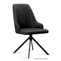 ESSZIMMERSTUHL (8er-Set) Dunya 52x91x60 Schwarz/Anthrazit - Anthrazit/Schwarz, Kunststoff (60/91/52cm) - 58aufmkessel