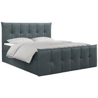 BOXBETT PREMIUM 11 160/200 Dunkelgrau Velvet - H4 - Dunkelgrau, Holz/Textil (160/200cm) - MKS