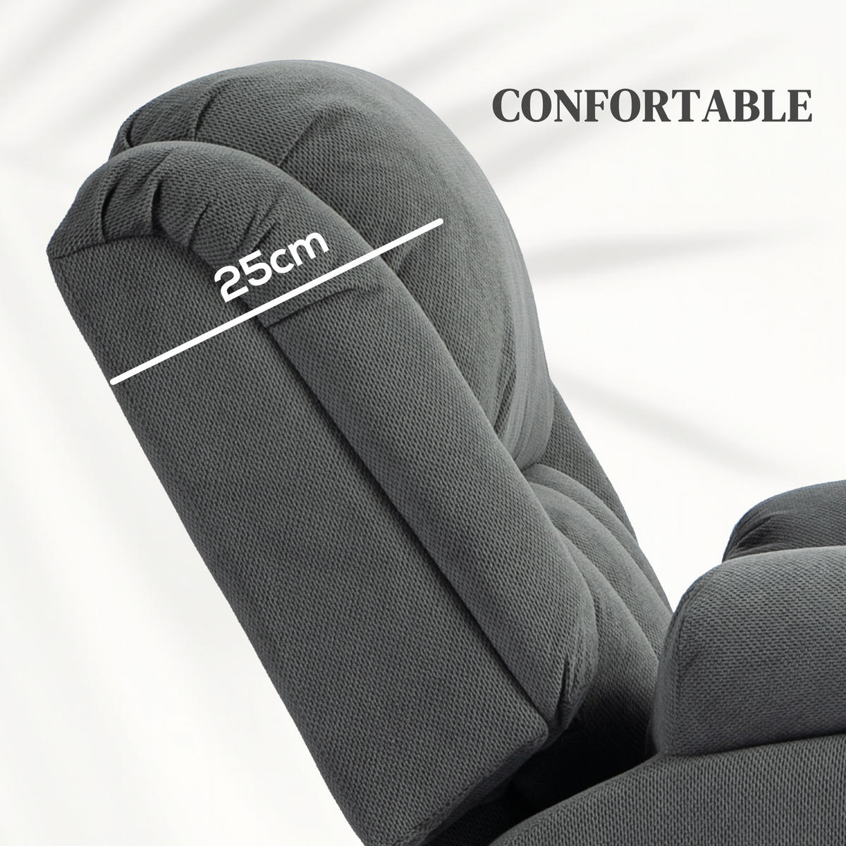 MASSAGESESSEL DE-15385 elektrisch neigbar mit Massage und Heizung - Grau, Metall (104/100/93cm) - ComfortXL