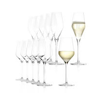 WEISSWEINKELCH Quatrophil /Champagnerkelch Set 12 tlg. - Transparent, Glas (0.405L) - Stölzle