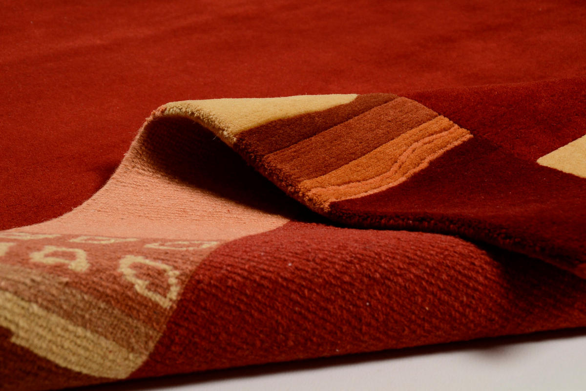 WOLLTEPPICH Avanti 80x200 cm - Rot, Textil (80/200cm) - THEKO