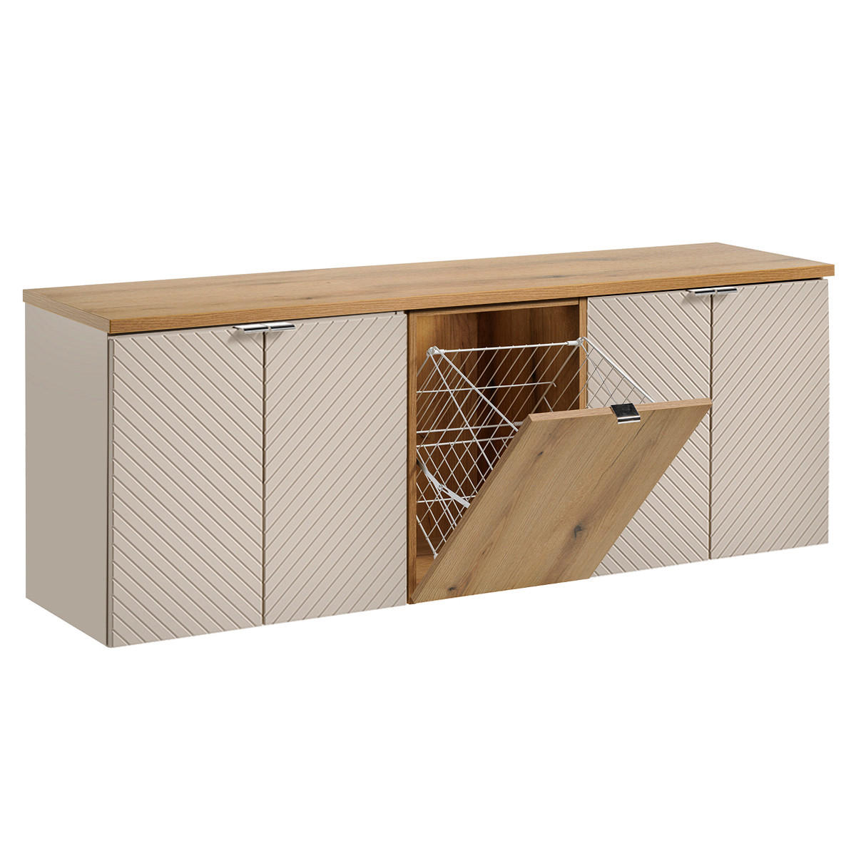 WASCHTISCHUNTERSCHRANK 160cm Manoa Kaschmir - Holz - Beige, Holzwerkstoff (160/59/40cm) - Petits-meubles