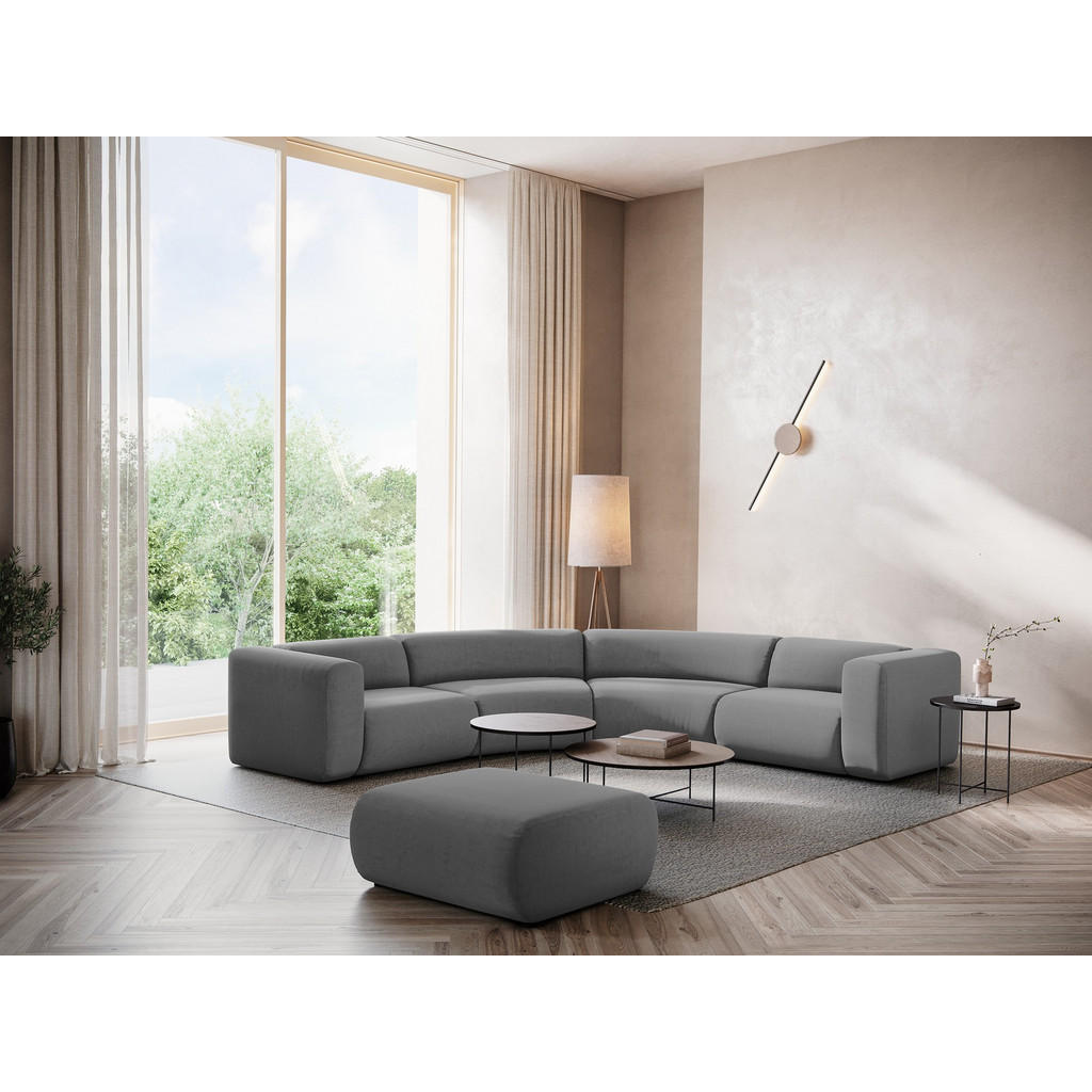 Thumbnail - Makamii Ecksofa, Grau, Textil, 5-Sitzer, Füllung: Schaumstoff, 318x318 cm, Made in EU, Wohnzimmer, Sofas & Couches, Wohn...