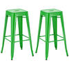 BARHOCKER 2er Set Metall grün - Grün, Metall (43/76/43cm) - CLP