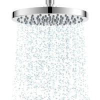 DUSCHKOPF Rund 20 cm Chrom - Silberfarben, Metall (21/12.7/28cm)