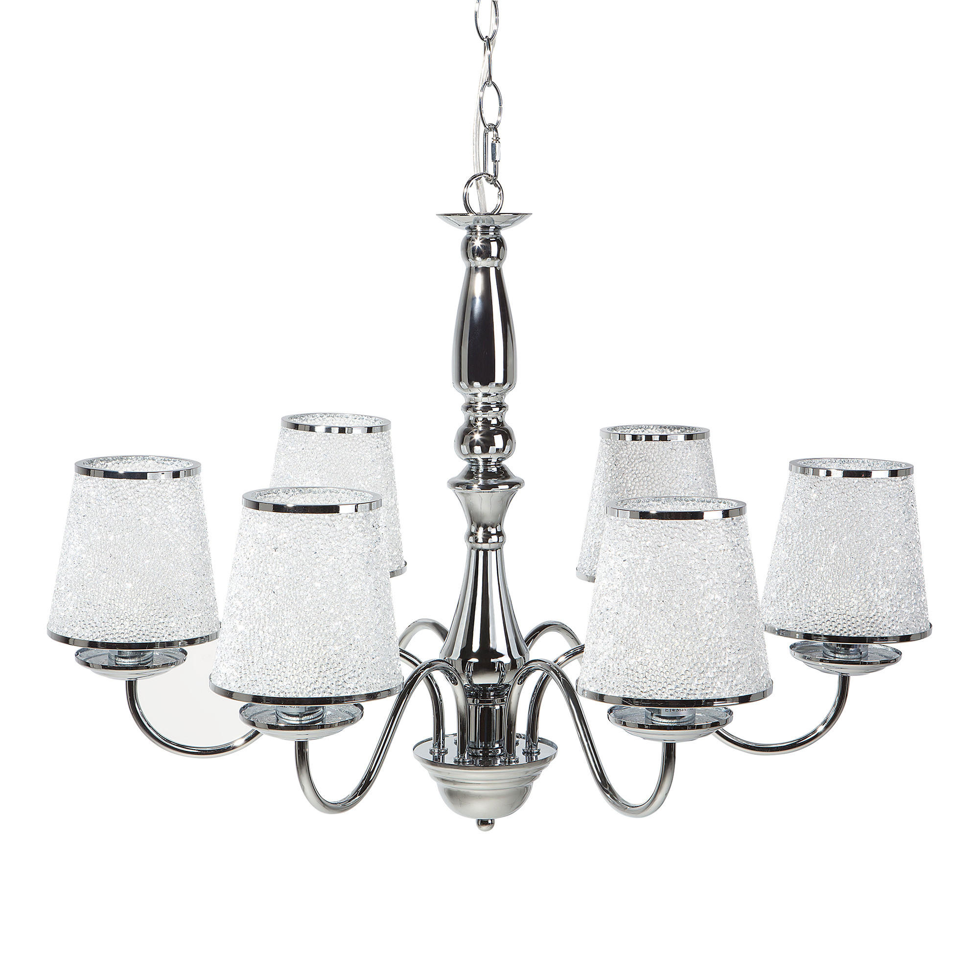 KRONLEUCHTER Bradano 65/65/127 cm - Silberfarben, Metall (65/65/127cm) - Beliani