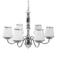 KRONLEUCHTER Bradano 65/65/127 cm - Silberfarben, Metall (65/65/127cm) - Beliani