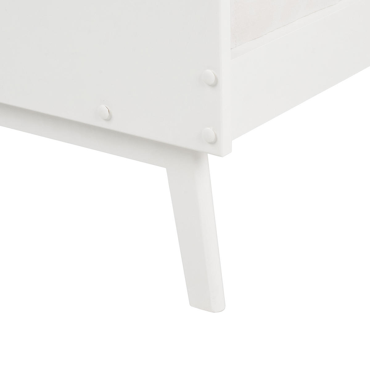 BETT mit Lattenrost 90/200 cm Weiß Bonnac - Weiß, Holz (90/200cm) - Beliani