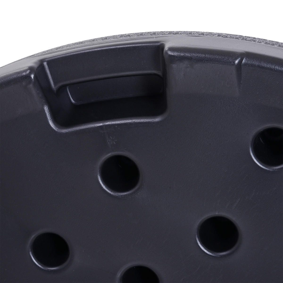 SCHIRMSTÄNDER Schwarz 4er-Set 48/48/8 cm - Schwarz, Kunststoff (48/48cm) - PANGIVO