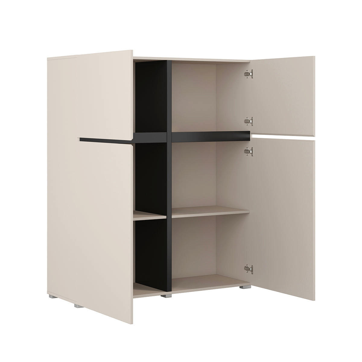 SIDEBOARD Lilia Kašmír - kašmírová, kompozitní dřevo (119/139/40cm) - Petits-meubles