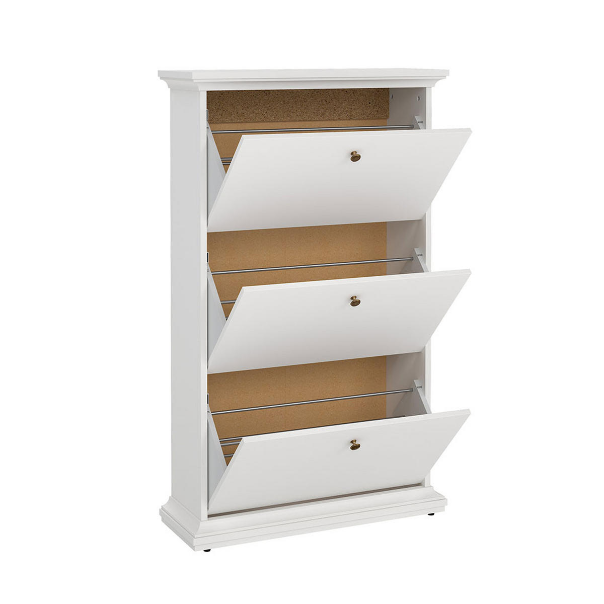 SCHUHSCHRANK Venedig Weiß 78/28/128 cm - Weiß, Holzwerkstoff (78/128/28cm) - ebuy24