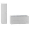 BADMÖBEL Tao 2er-Set Weiß - Weiß, Holzwerkstoff (120/50/45.8cm) - Petits-meubles