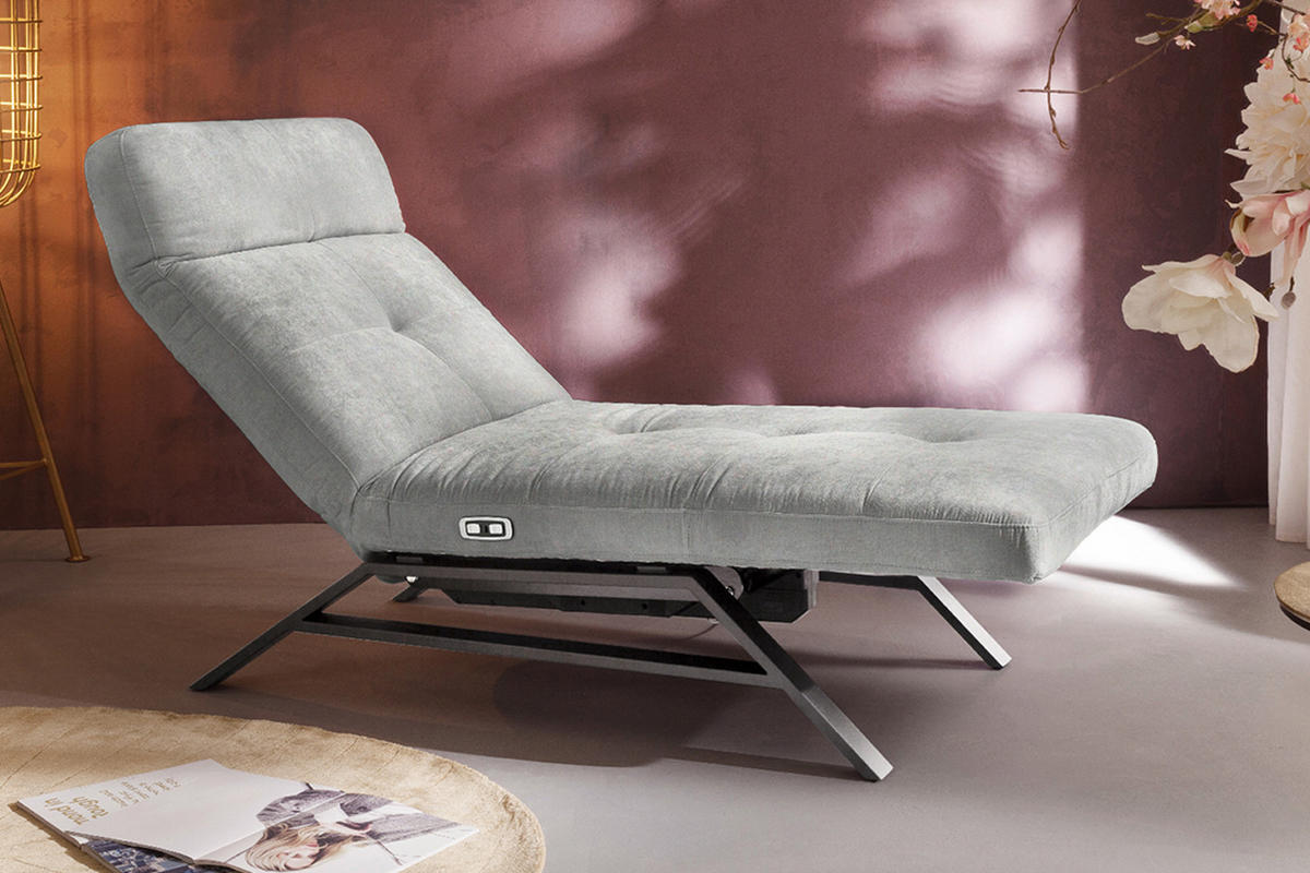 LIEGE AMERIVA Silber Velvet - Silberfarben, Textil (80/110/158cm) - KAWOLA