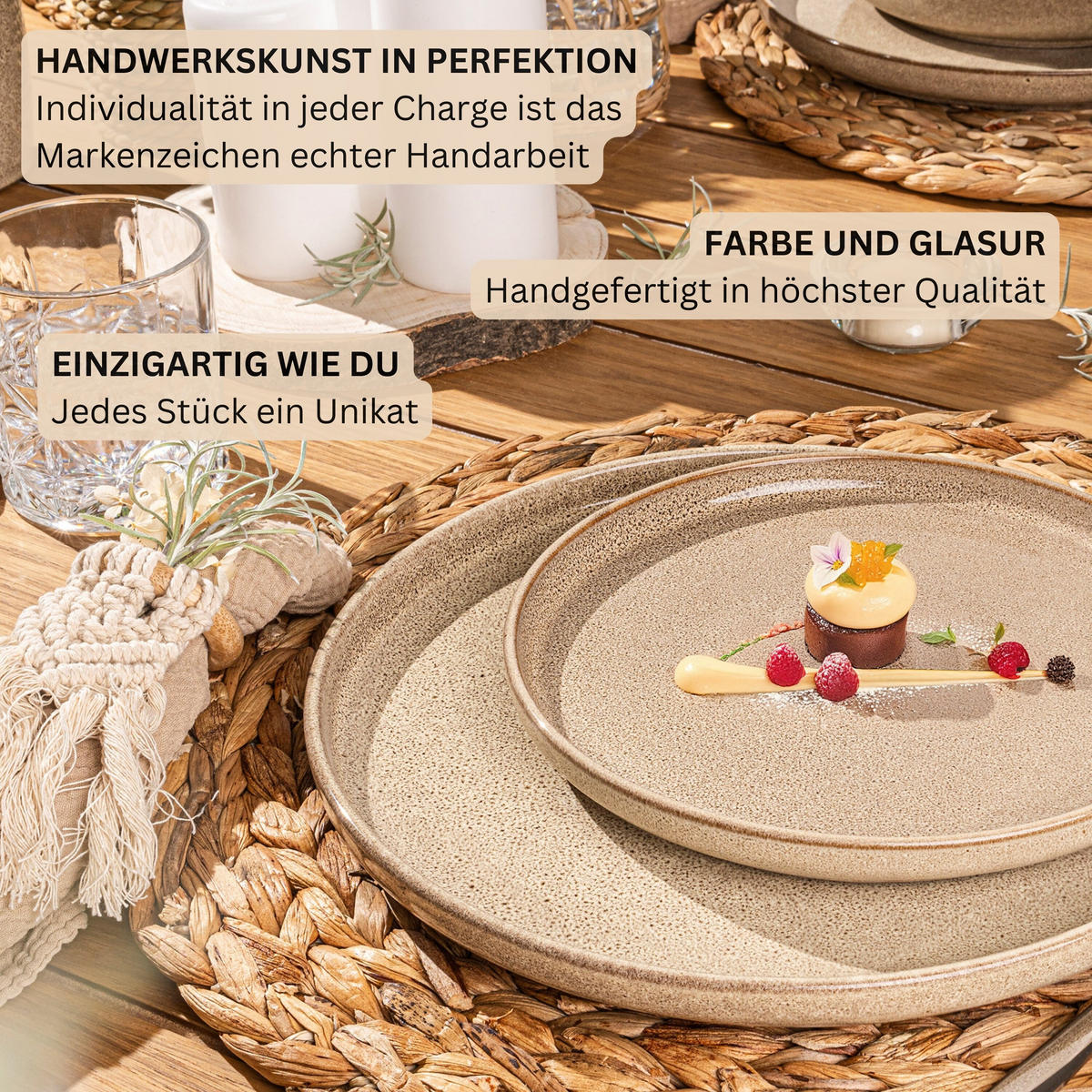 TAFELSERVICE KAIRO MOCHA - 30 teilig aus Steingut - Beige, Keramik (70/30/70cm) - Sänger