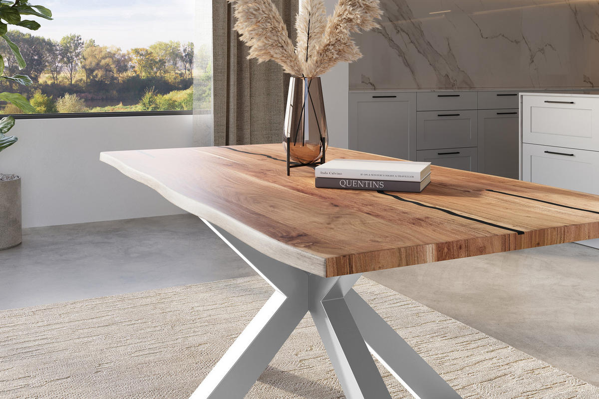 ESSTISCH POLLY - Beige/Naturfarben, Holz (80/120/77cm) - SAM