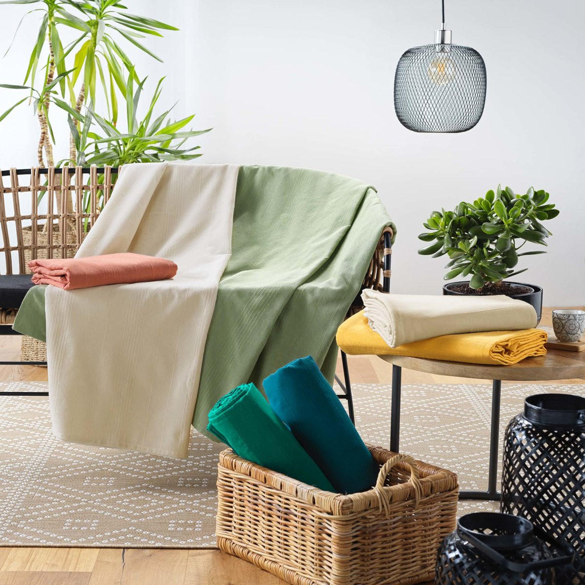 TAGESDECKE Lucile 220/240 cm - Ecru, Naturmaterialien (220/240cm) - Douceur d´intérieur