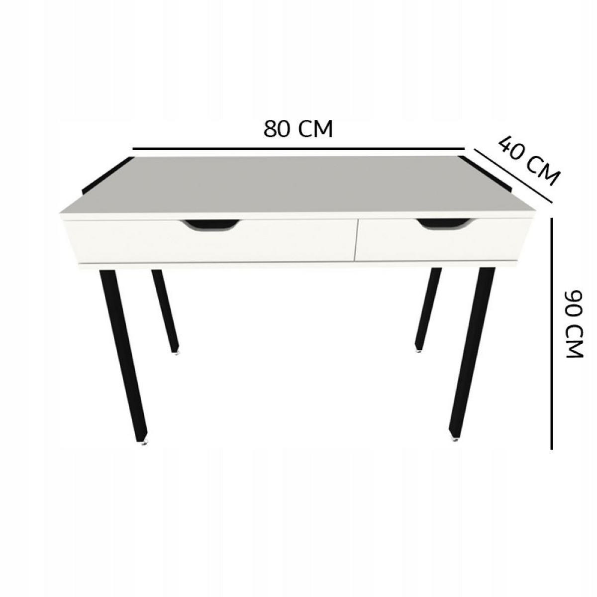 SCHREIBTISCH, weiß 80/40/90 cm - Weiß, Holzwerkstoff (80/40/90cm) - Rebiko