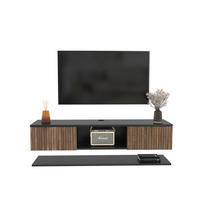 TV-ELEMENT Elia Schwarz - Hellbraun/Schwarz, Holzwerkstoff (140/25.6/32cm) - Decorotika