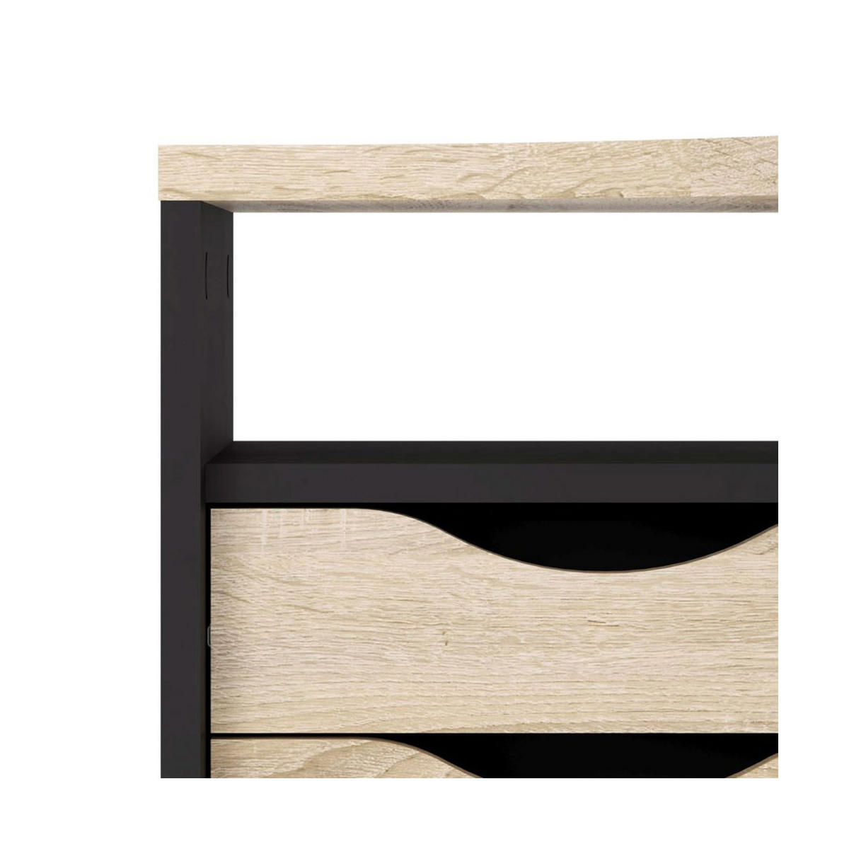 SCHREIBTISCH Schwarz - Schwarz, Holzwerkstoff (81/145/77cm) - ebuy24