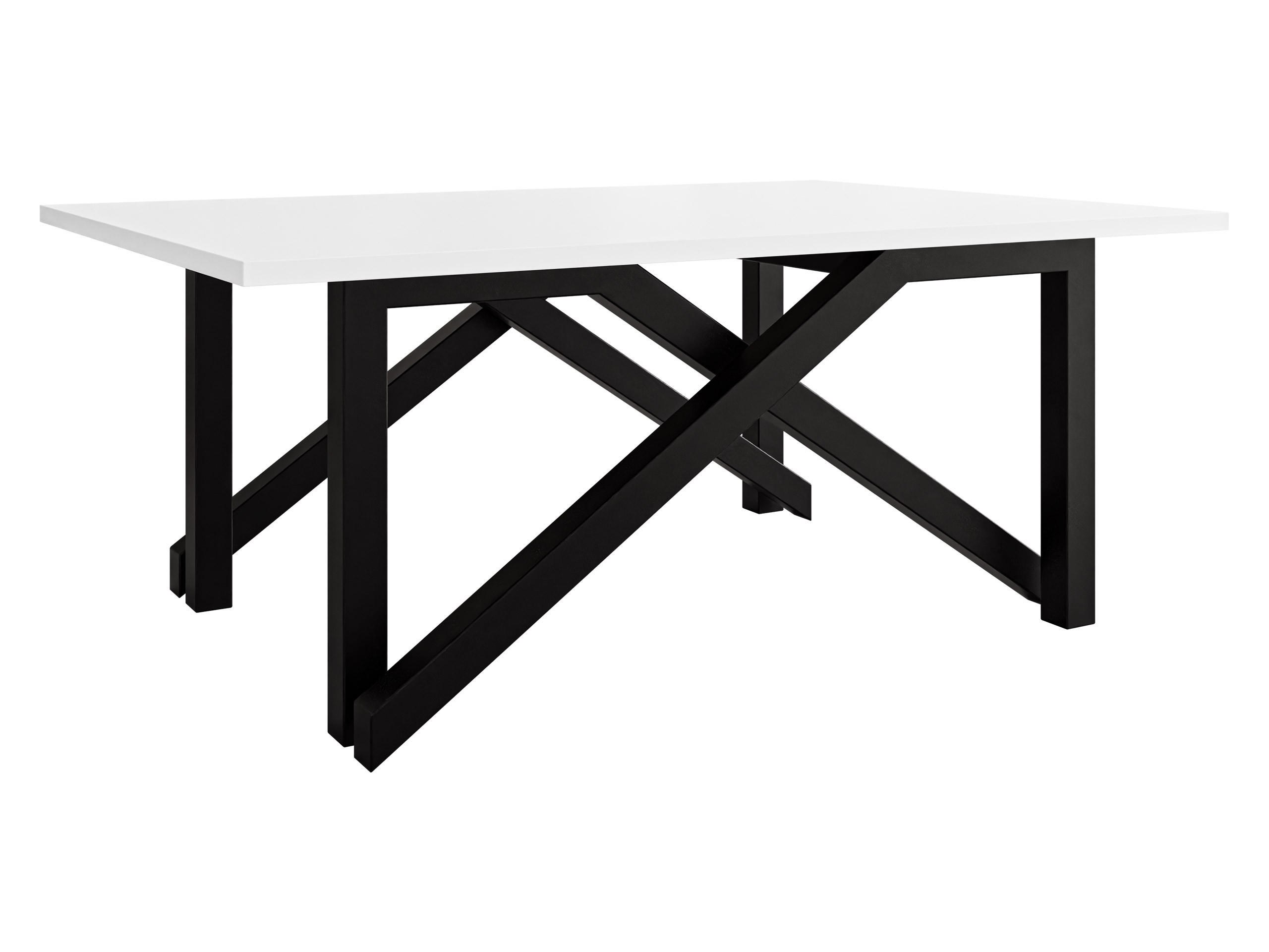2-IN-1 COUCHTISCH UND ESSTISCH Xena Bis - Schwarz/Weiß, Holzwerkstoff/Metall (70/100/45cm) - MIRJAN24