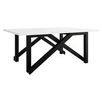 2-IN-1 COUCHTISCH UND ESSTISCH Xena Bis - Schwarz/Weiß, Holzwerkstoff/Metall (70/100/45cm) - MIRJAN24
