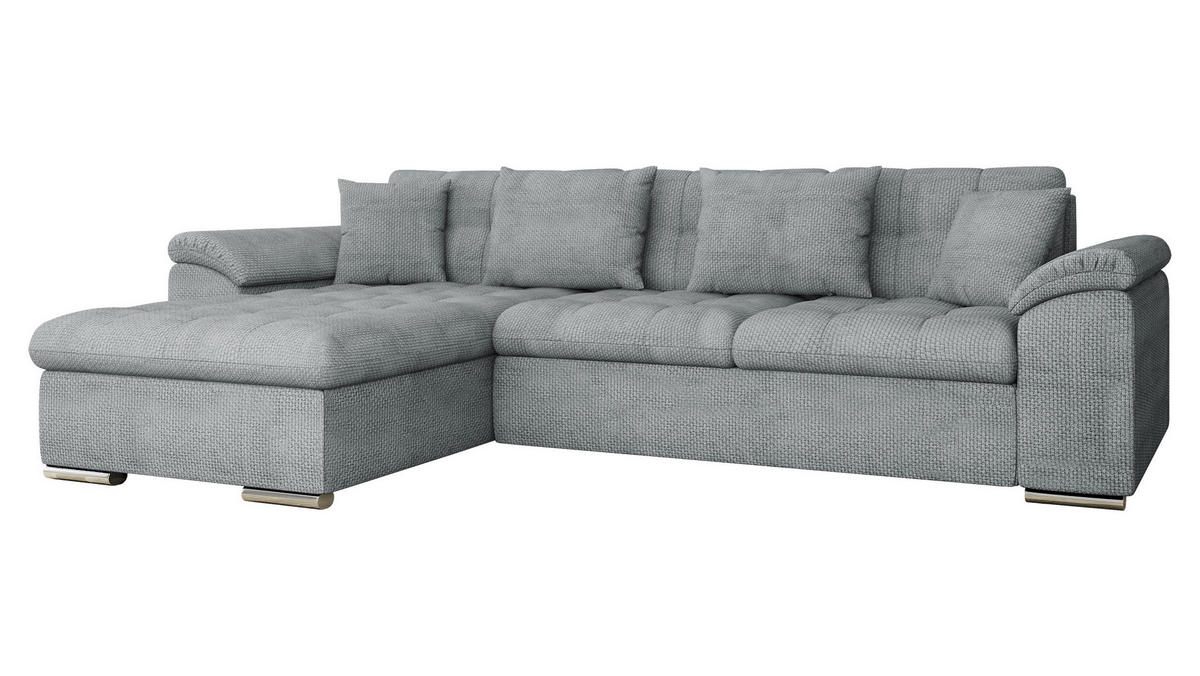 ECKSOFA Diana, Seite: Links - Chromfarben, Holz/Textil (280/160cm) - MIRJAN24