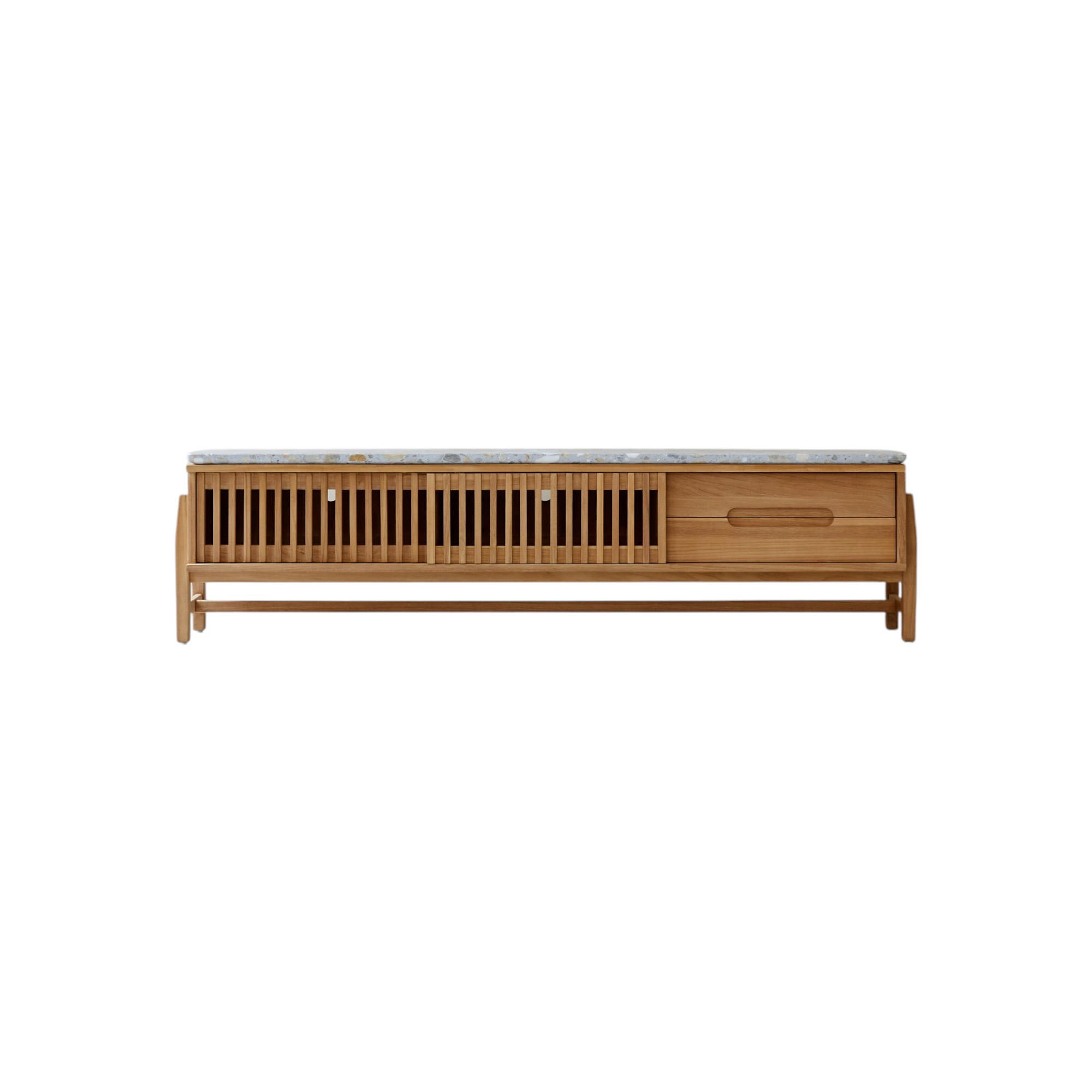 TV-SCHRANK Isaure Natur aus Teak - Naturfarben, Holz (175/45/45cm) - Tikamoon