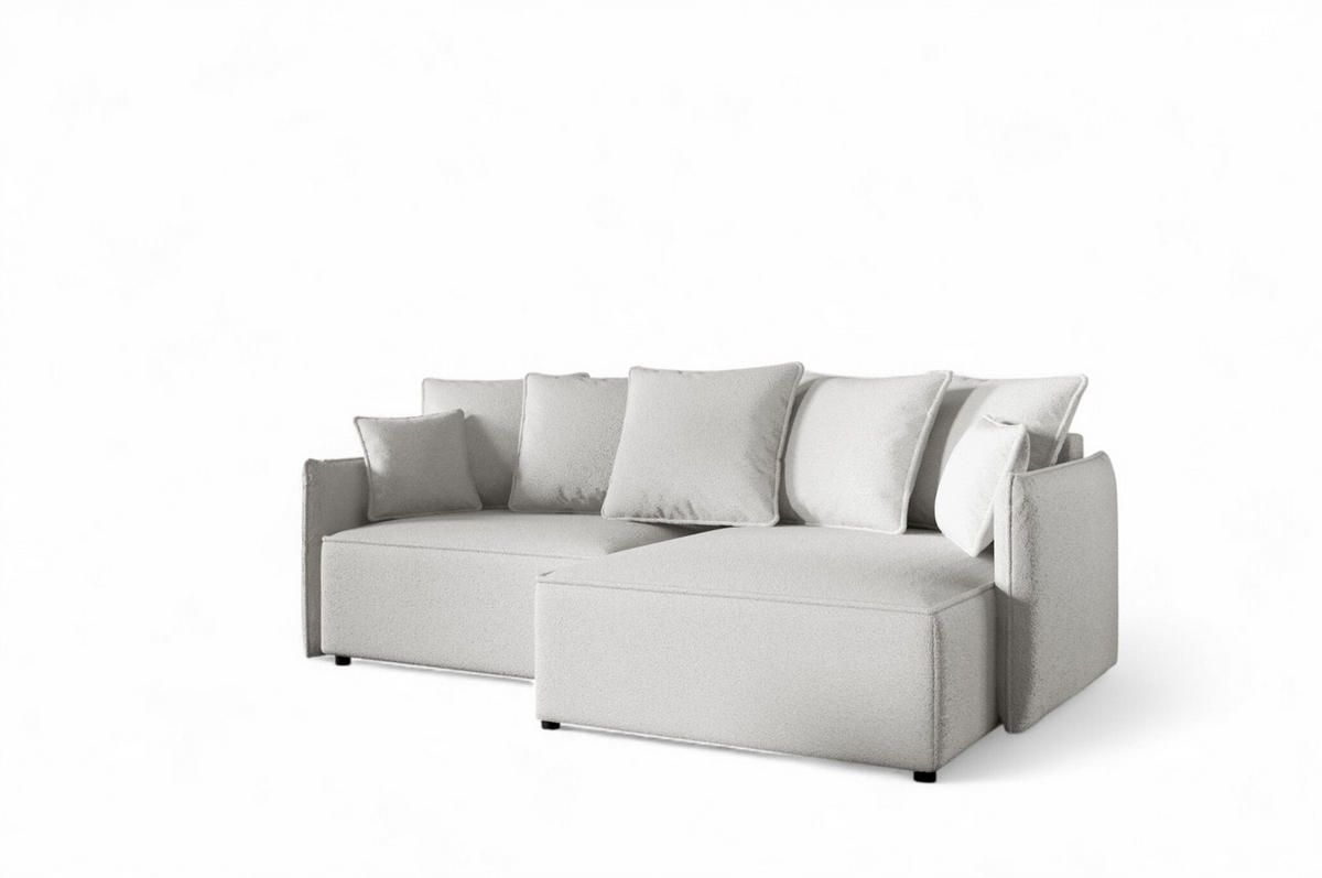 ECKSOFA Minea Mit Schlaffunktion - Creme, Holzwerkstoff/Textil (221/153cm) - Fun Möbel
