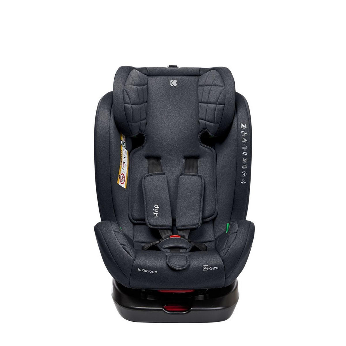 KINDERSITZ i-Trip i-Size grau (40-150 cm) Gruppe 0+/1/2/3 verstellbar Isofix - Grau, Kunststoff (46/62/50cm) - Kikka boo