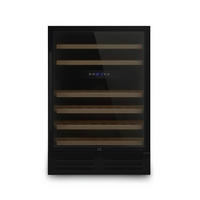 WEINKÜHLSCHRANK CAVCEDB46 Schwarz, 46 Flaschen, Kapazität 137L, 2 Temperaturzonen, von 5°C bis 22°C, Anti-UV, LED - Schwarz, Metall (59.5/82.5/57.2cm) - Les Petits Champs