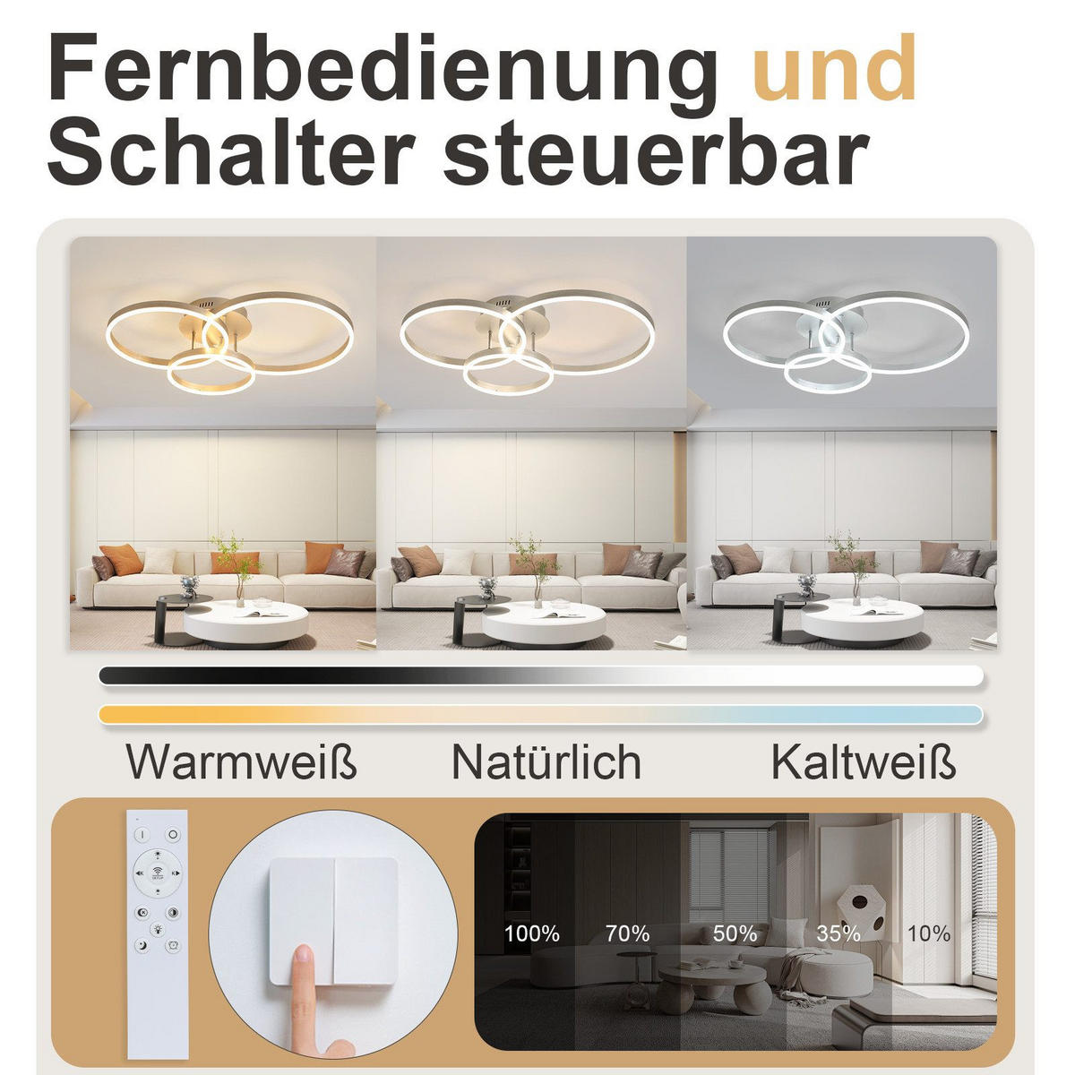 LED závěsné světlo Claudia III 82/58/24 cm - šedá, kov (82/58/24cm) - Nettlife